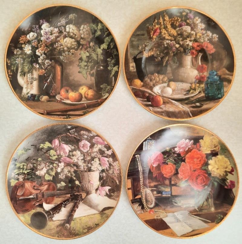4 Royal mosa porseleinen borden kees van den Berg, Ophalen of Verzenden