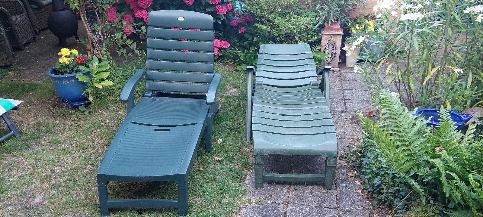 HARTMANN LIGBEDDEN  .., Tuin en Terras, Ophalen, Gebruikt, Kunststof, Verstelbaar