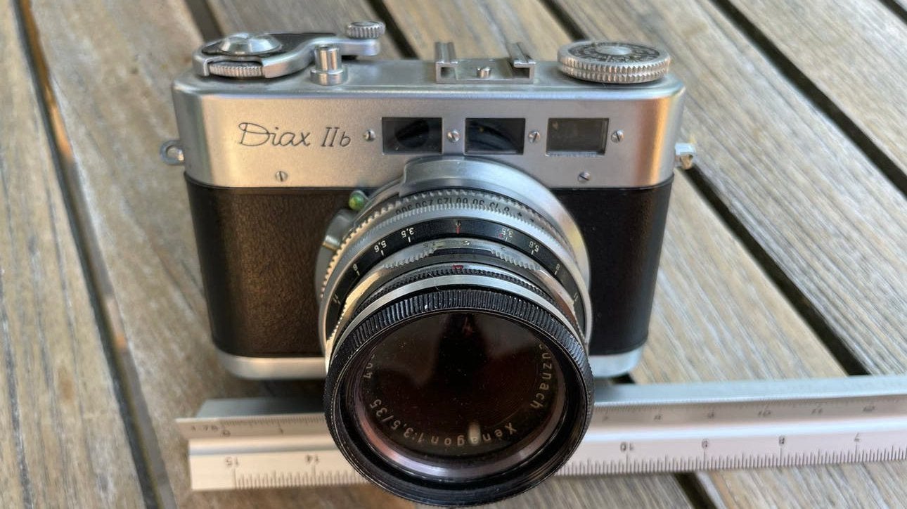 Diax IIb camera met Schneider-Kreuznach Xenagon 1:3.5/35, Ophalen, Gebruikt, Compact, Overige Merken