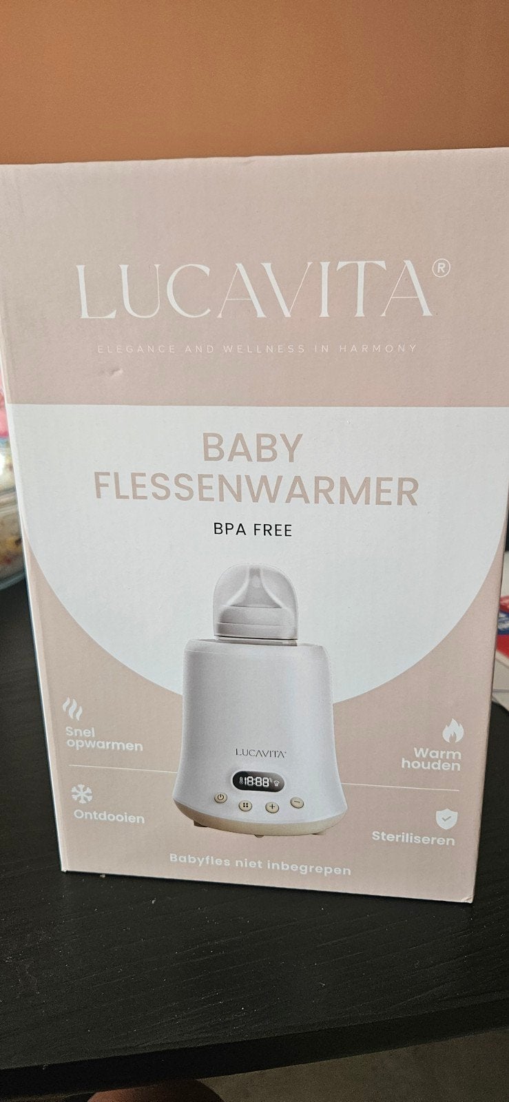 Lucavita Baby Flessenwarmer - volledig nieuw dicht in doos, Ophalen, Nieuw, Flessen- of potjesverwarmer