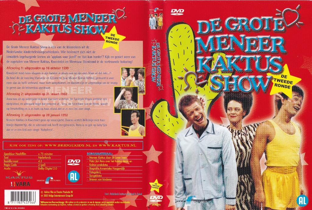 De grote Meneer Kaktus Show - De tweede ronde, Cd's en Dvd's, Gebruikt, Ophalen of Verzenden, Komedie, Vanaf 6 jaar