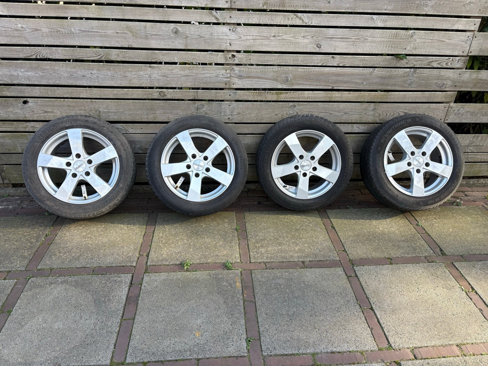 Winterbanden met velgen - 16 inch - Z.G.A.N., Ophalen, Gebruikt, 16 inch, Banden en Velgen