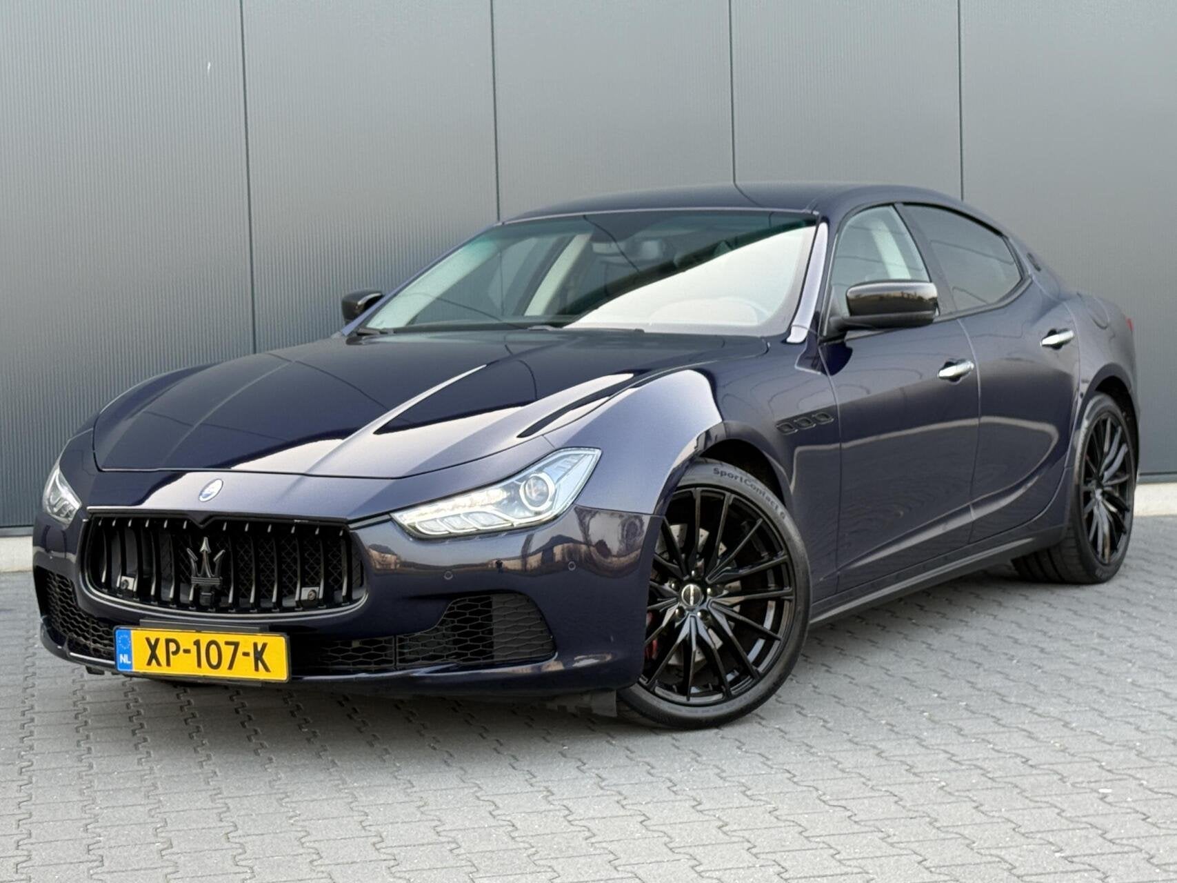 Maserati Ghibli 3.0 V6 D Leder - Harman/Karon - Navi - Led -, Auto's, Maserati, Achterwielaandrijving, Gebruikt, Blauw, 2987 cc