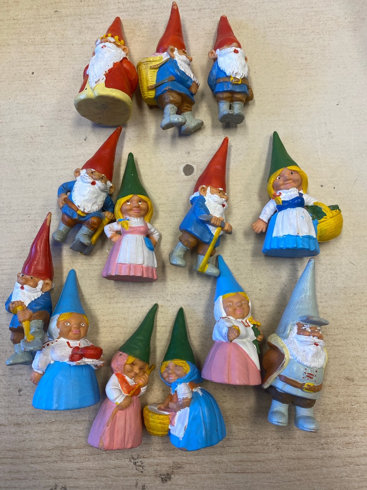 Set David de Kabouter poppetjes, Ophalen of Verzenden, Gebruikt