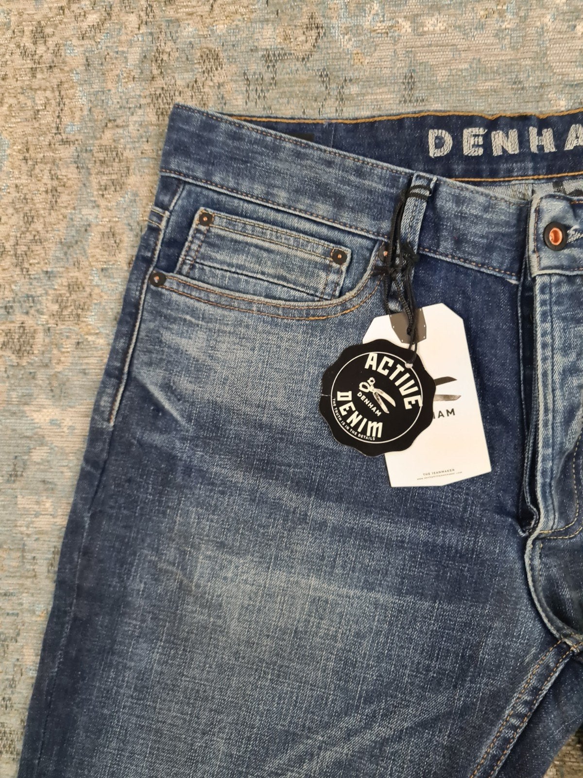 DENHAM RAZOR W33 L30 NIEUW Slim STRETCH Bronno3330 Blauw, https://www.denham.com/contact/, DENHAM B.V., Blauw, Nieuw