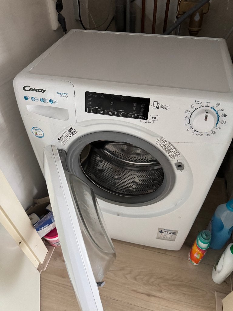 Wasmachine candy smart 7 kg, Ophalen, Gebruikt, Minder dan 85 cm, Voorlader