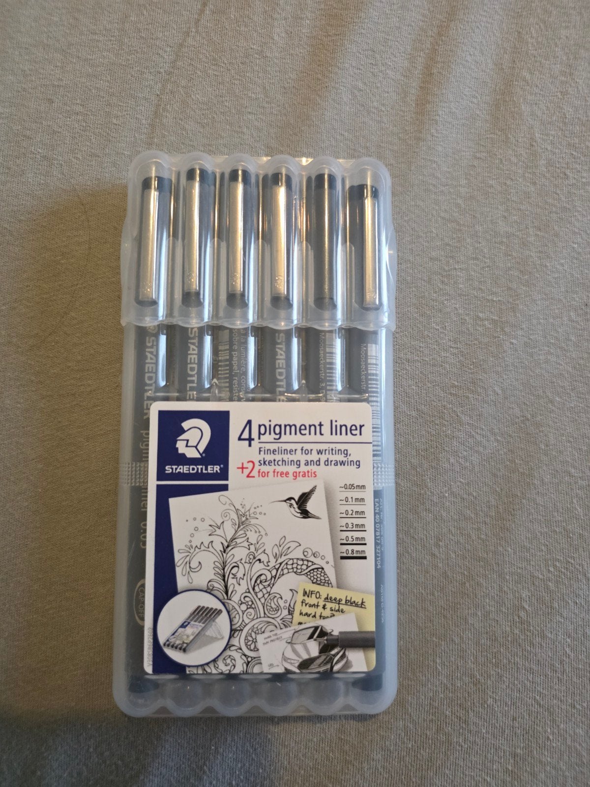 STAEDTLER Pigment Liner Fineliner Set, Ophalen of Verzenden, Nieuw, Potlood of Stift