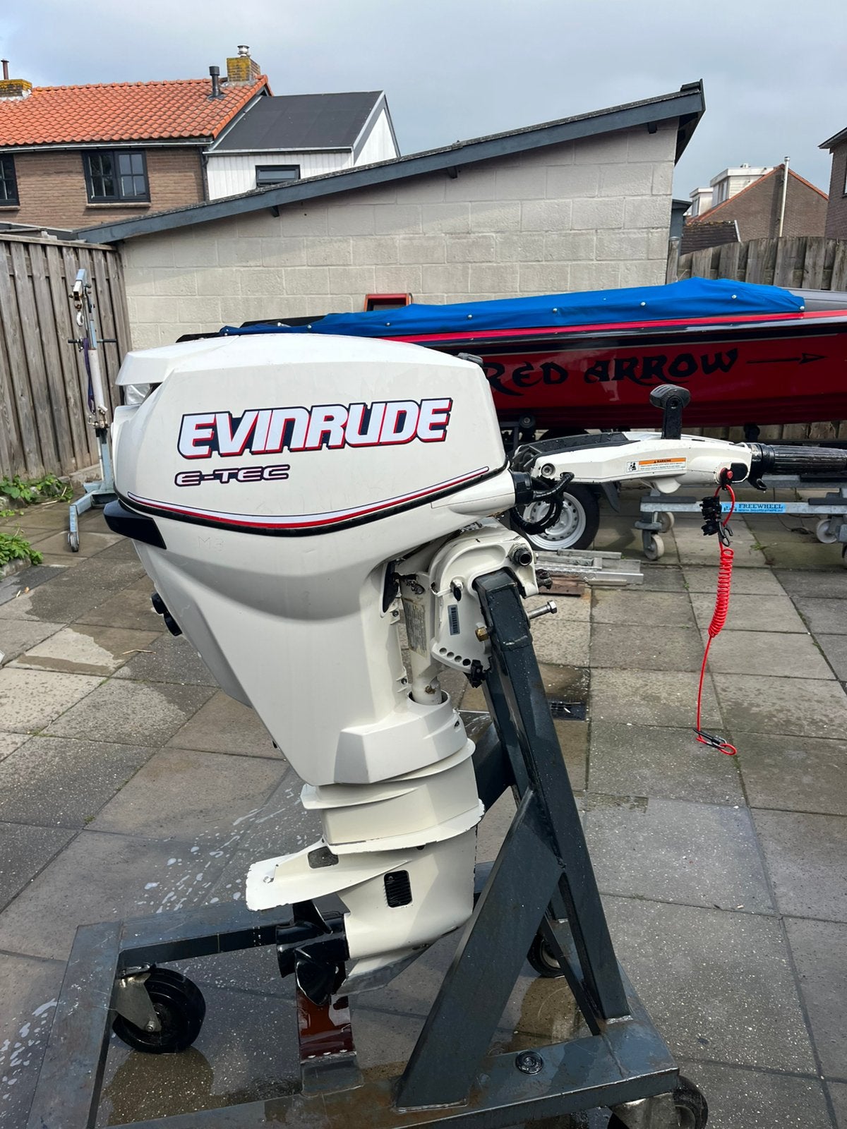 25pk evinrude etec langstaart op knuppel opknapper, Watersport en Boten, Ophalen, 10 tot 30 pk, Gebruikt, Buitenboordmotor