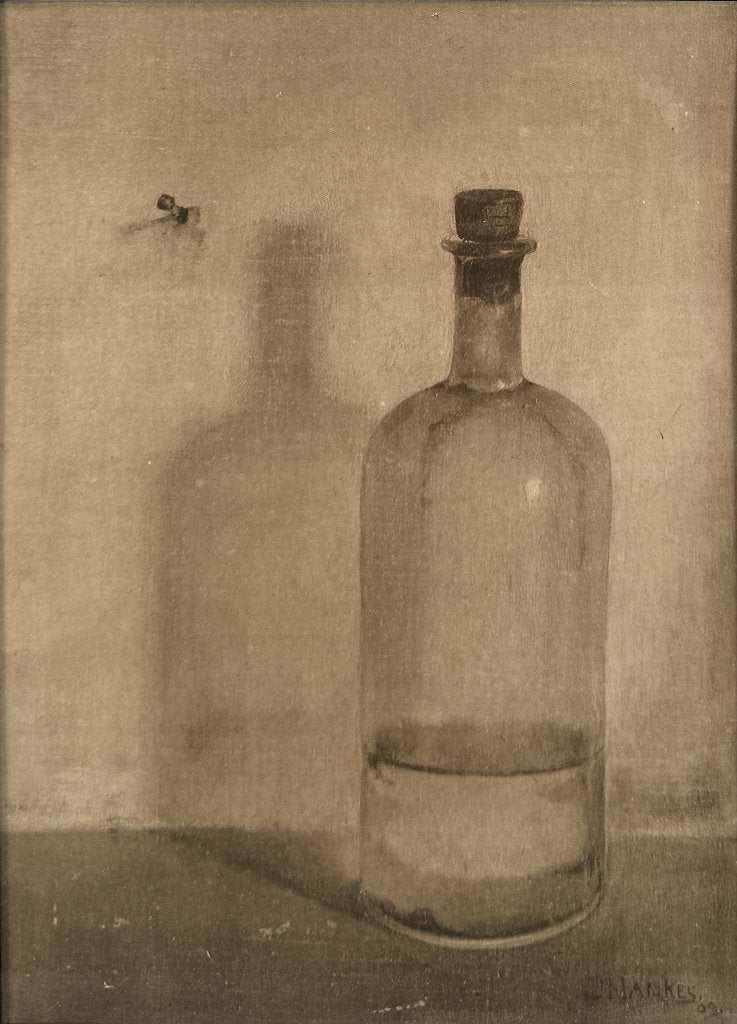 1085. Heliogravure, Jan Mankes – "Olieflesje", 1923, Antiek en Kunst, Kunst | Etsen en Gravures, Ophalen, 18 cm, Ingelijst, Gravure
