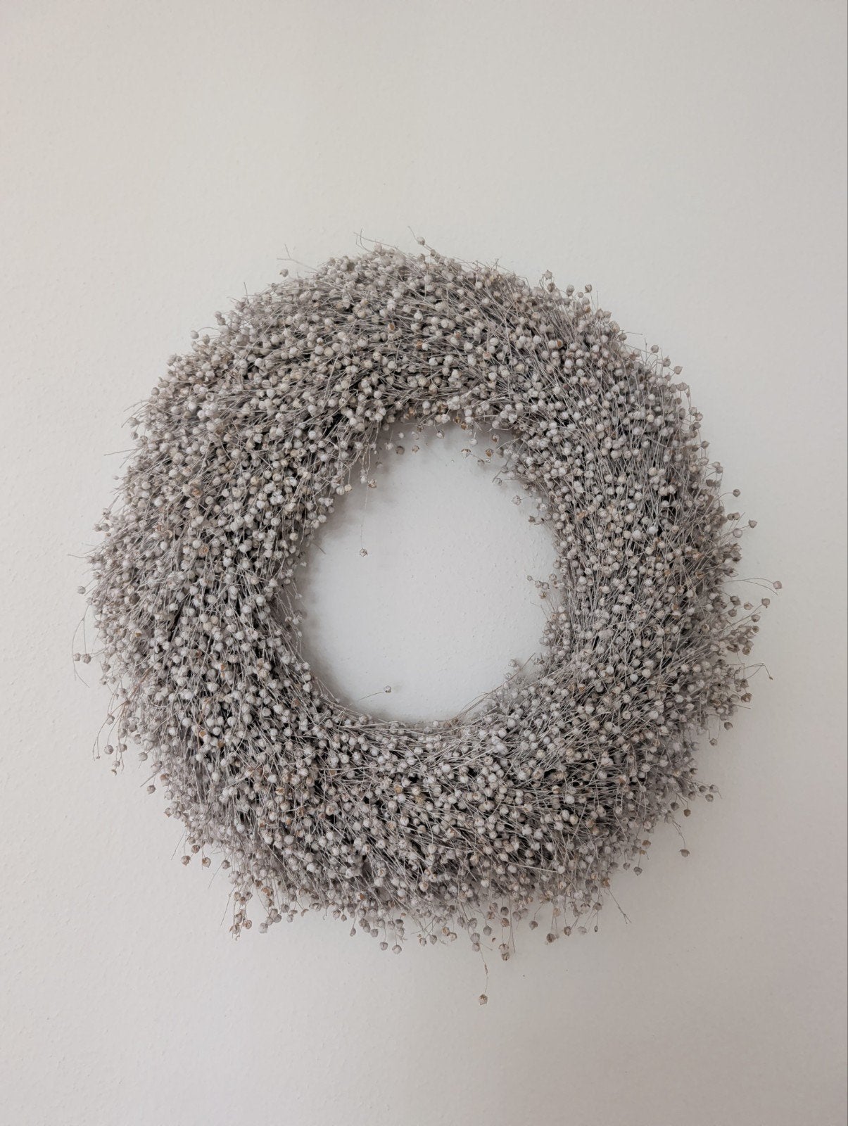 Grote vlas krans - +/- 60 cm doorsnee, zwaar, Huis en Inrichting, Woonaccessoires | Kransen, Ophalen of Verzenden, Nieuw