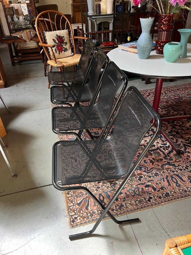 29) Vier Arrben Canguro eetkamer stoelen., Huis en Inrichting, Ophalen, Retro / vintage, ., Zwart