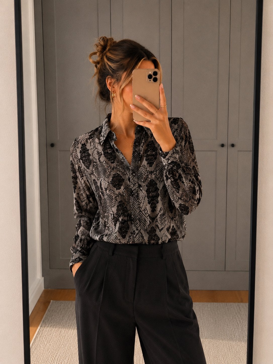 Blouse | Summum Woman | 38 | heel goed, Kleding | Dames, Ophalen of Verzenden, Zo goed als nieuw, Maat 38/40 (M), Grijs