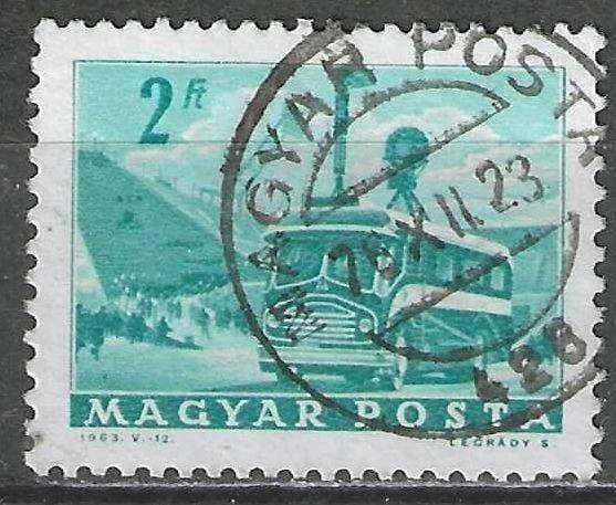 Hongarije 1963-1972 - Yvert 1568 - Reportagebus (ST), Verzenden, Gestempeld