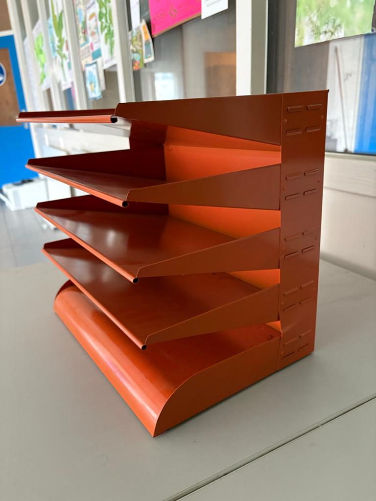 Retro tijdschriftenrekje metaal, Diversen, Bureau-accessoires, Ophalen, Gebruikt