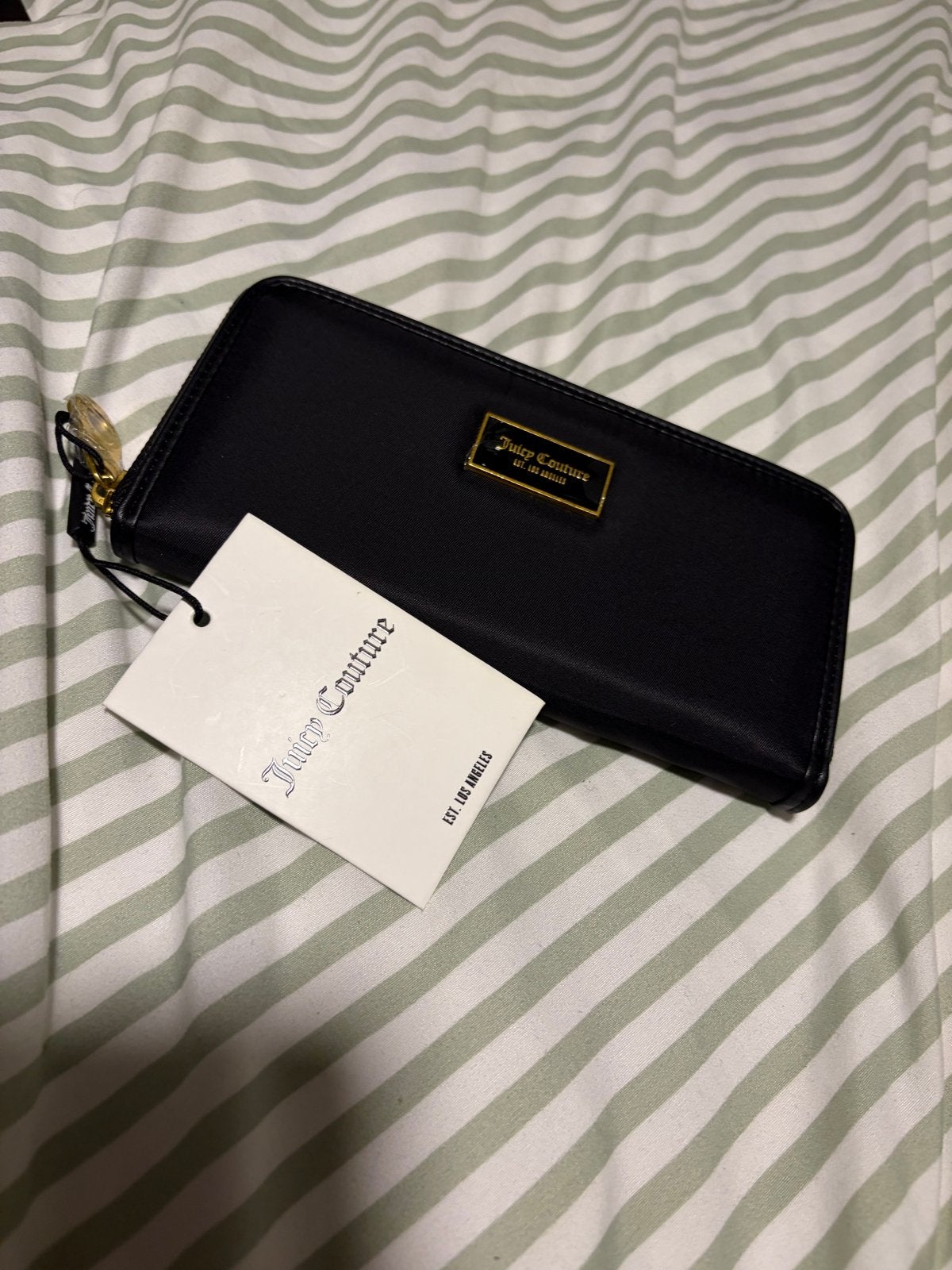 Nieuwe Juicy Couture Portemonnee Zwart met Gouden Details, Ophalen of Verzenden, Nieuw, Zwart, Overige merken