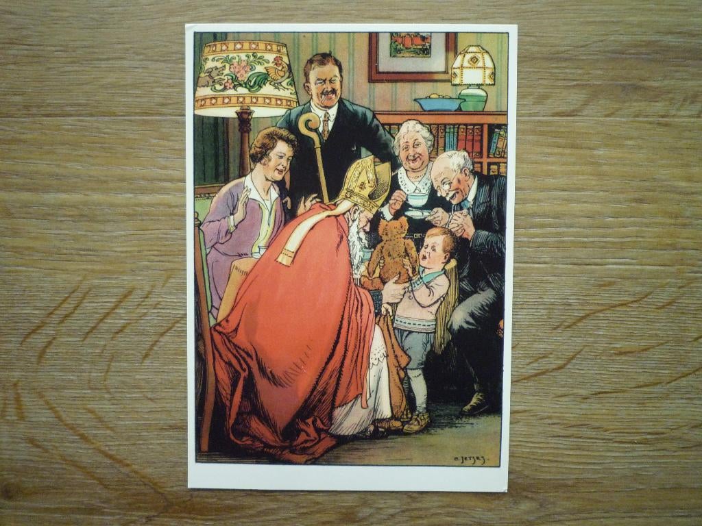 4x art unlimited kaarten Cornelis Jetses Sinterklaas en Piet, Verzamelen, Ansichtkaarten | Themakaarten, Ophalen of Verzenden