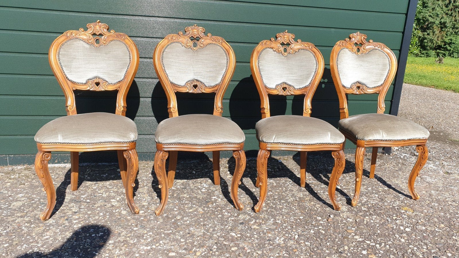 4 Italiaanse barok eetkamerstoelen, Ophalen