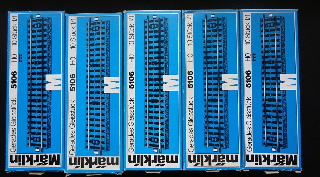 Marklin 50 rechte rails 5106 - NIEUW / NIEUWSTAAT, Wisselstroom, Rails, Ophalen of Verzenden, Zo goed als nieuw