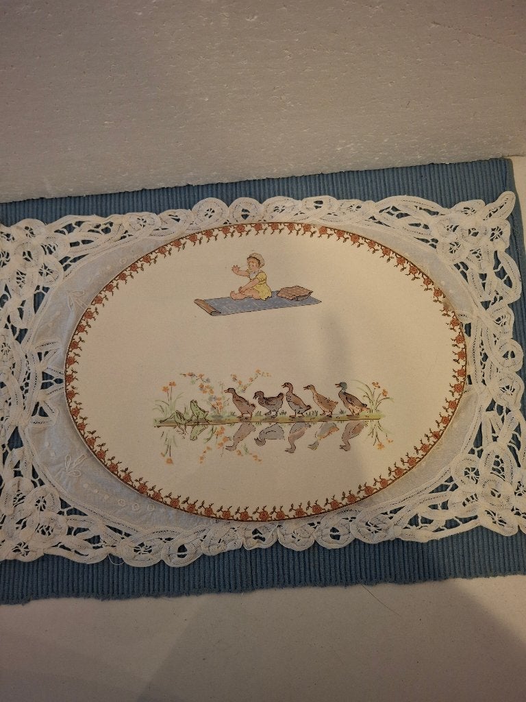 Sarreguemines - Enfants Richard - mooie grote onderzetter, Antiek en Kunst, Ophalen of Verzenden
