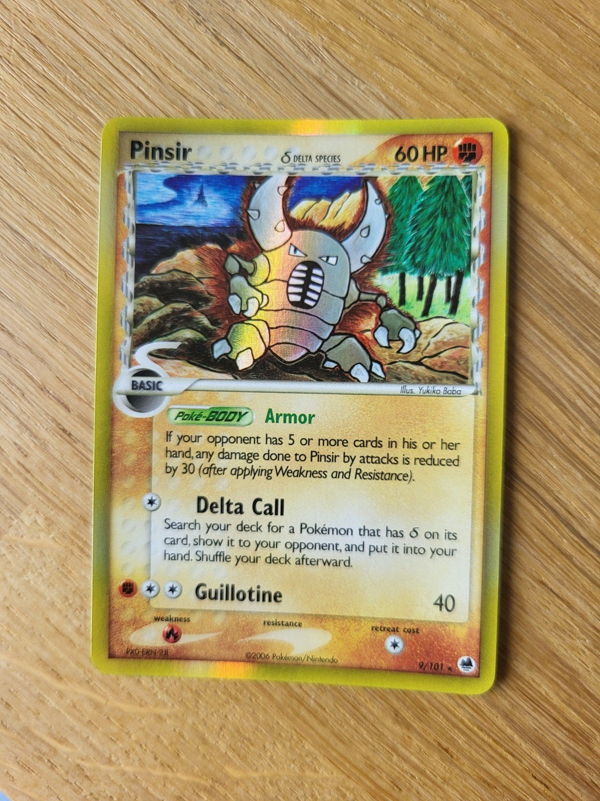 Pinsir #9/101 Pokémon Kaart, Ophalen, Zo goed als nieuw, Losse kaart, Foil