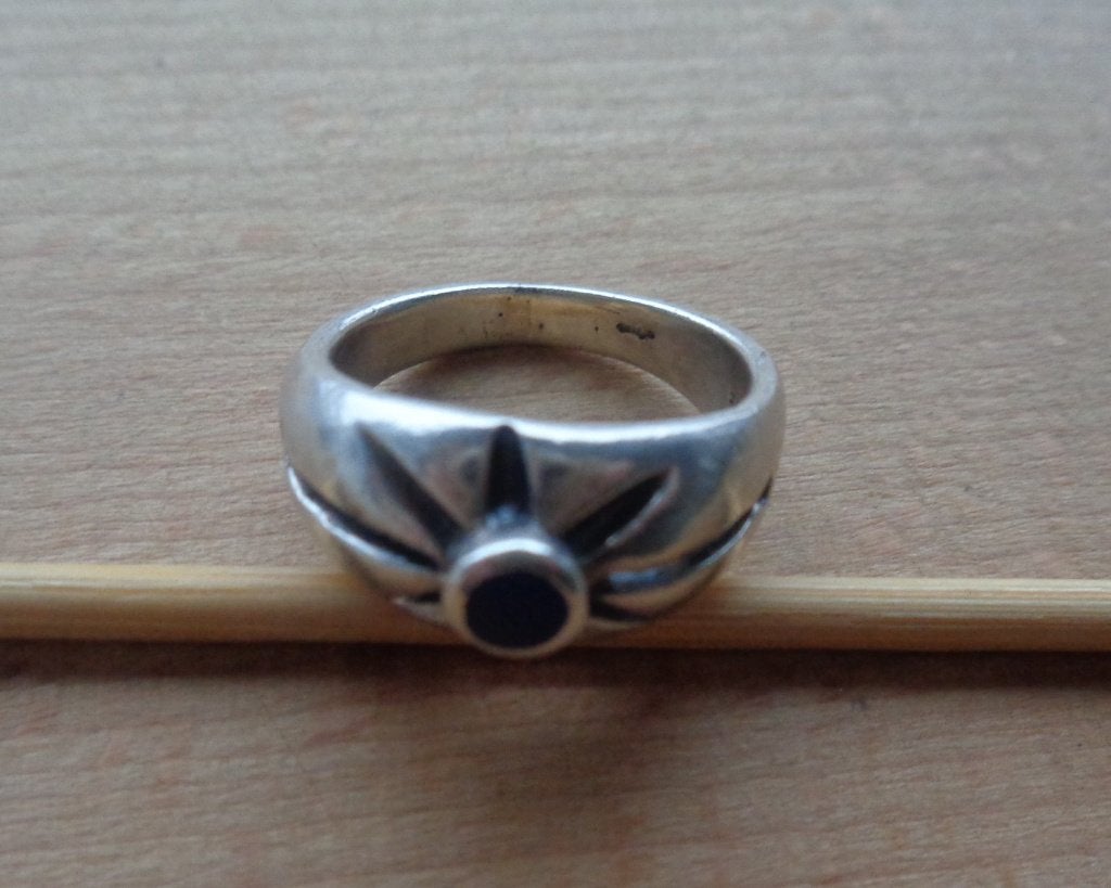 zilveren ring met lapis lazulli [911], Ophalen of Verzenden, Zo goed als nieuw, 17 tot 18, Dame