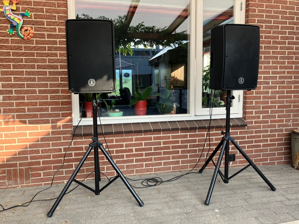 twee 800 watt luidsprekers met statief, Audio, Tv en Foto, Luidsprekers, Gebruikt, Party speaker, AUX-ingang, Ophalen