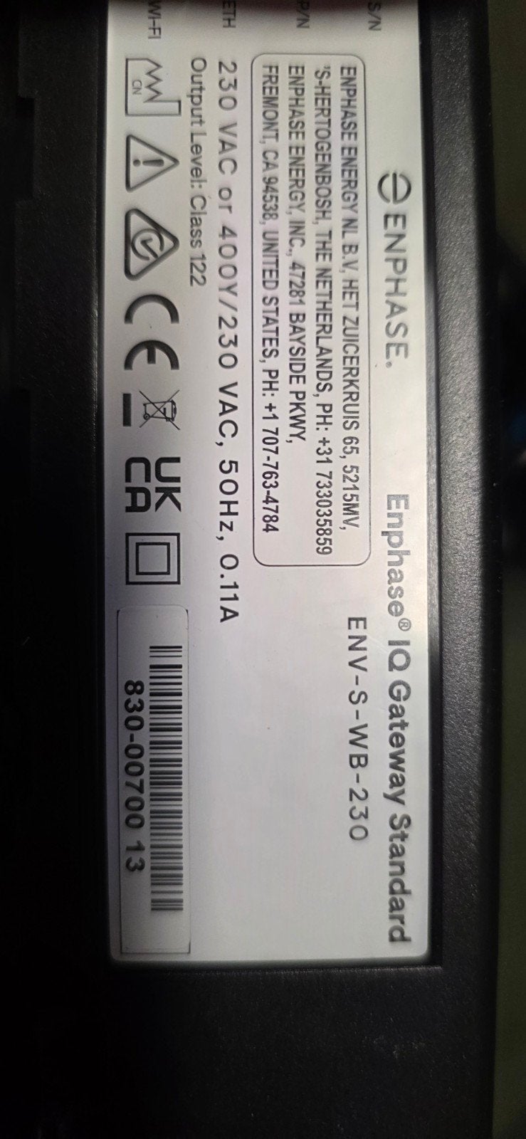 Enphase IQ Gateway Standard ENV-S-WB-230, Doe-het-zelf en Verbouw, Zonnepanelen en Toebehoren, Ophalen of Verzenden