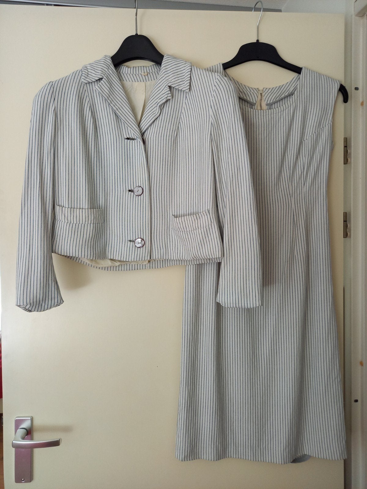 Vintage jurkje en bijbehorend jasje, jaren '50 of begin '60, Kleding | Dames, Ophalen of Verzenden, Gedragen, Boven de knie