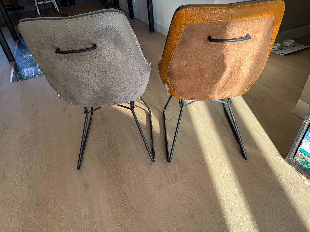 eetkamerstoelen XOOON, Huis en Inrichting, Stoelen, Ophalen, Gebruikt, Overige kleuren, Leer