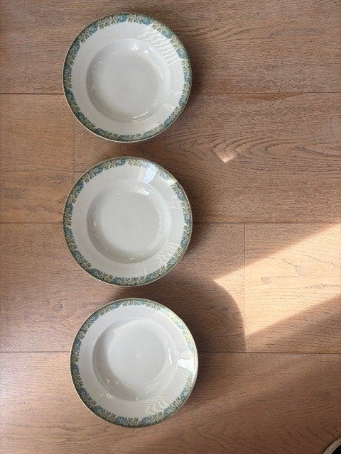 Antieke Fraureuth Diepe Borden - Art Nouveau Porselein, Ophalen of Verzenden