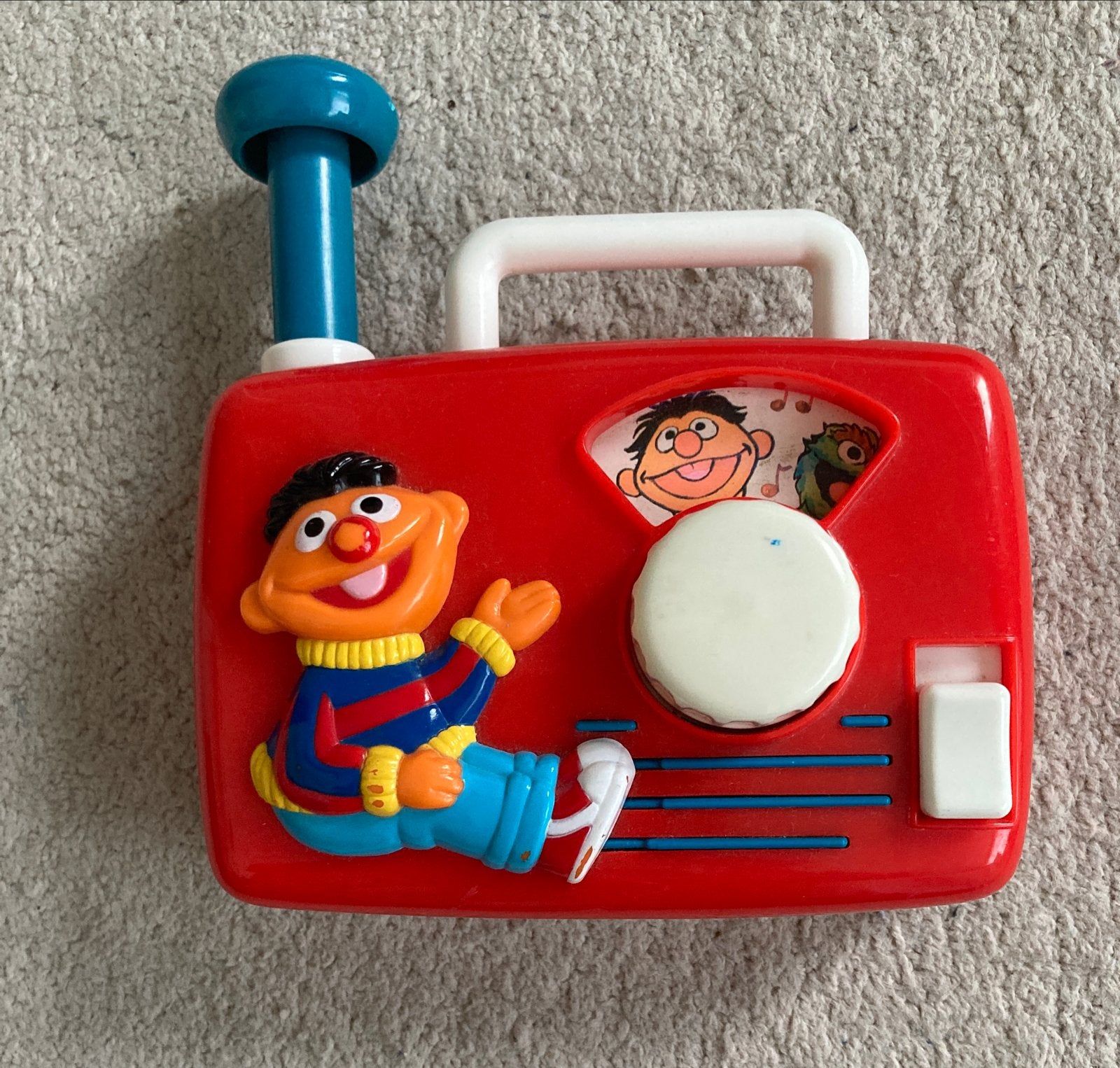 Vintage Sesamstraat Ernie Radio Speeltje met Geluid, Ophalen of Verzenden, Zo goed als nieuw, Overige typen, Met geluid