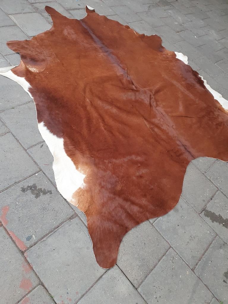 HELAAS VERKOCHT Mooie koeievel 210x200 cm rood/ bont, Gebruikt, Ophalen of Verzenden, 200 cm of meer, 150 tot 200 cm