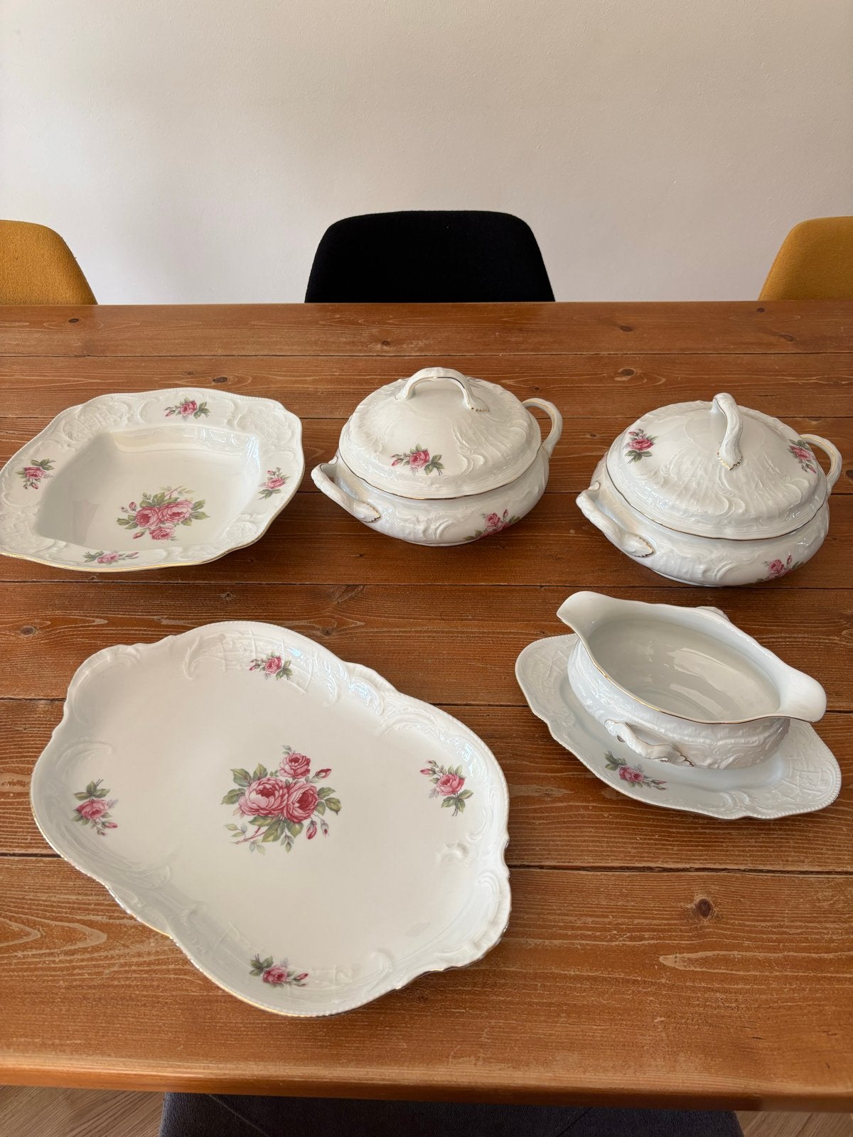 Rosenthal Sanssouci serviesdelen met rozen decor, Antiek en Kunst, Ophalen