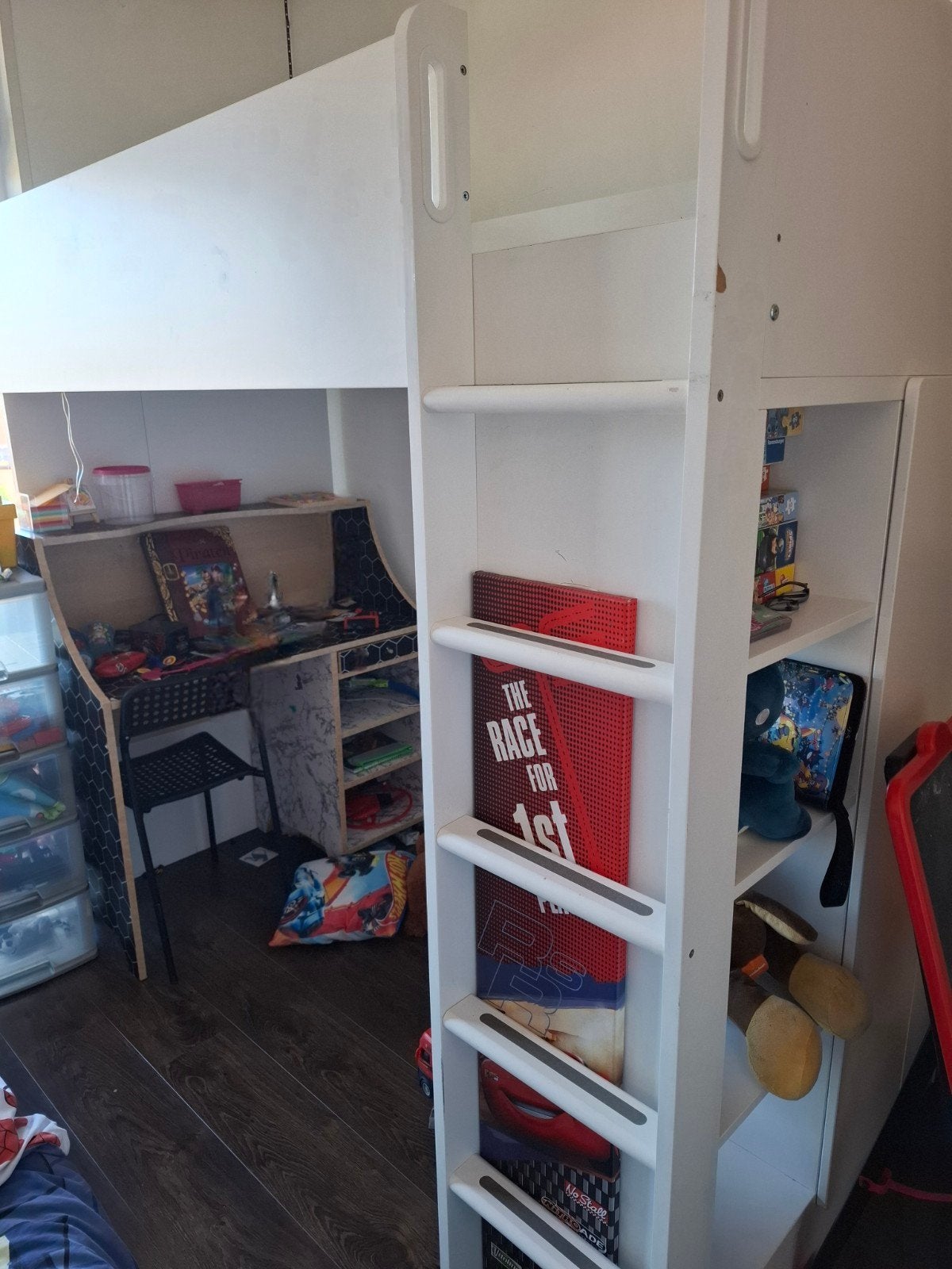Hoogslaper zonder bureau en speelgoed, Kinderen en Baby's, Kinderkamer | Stapelbedden en Hoogslapers, Ophalen, Gebruikt, Hoogslaper