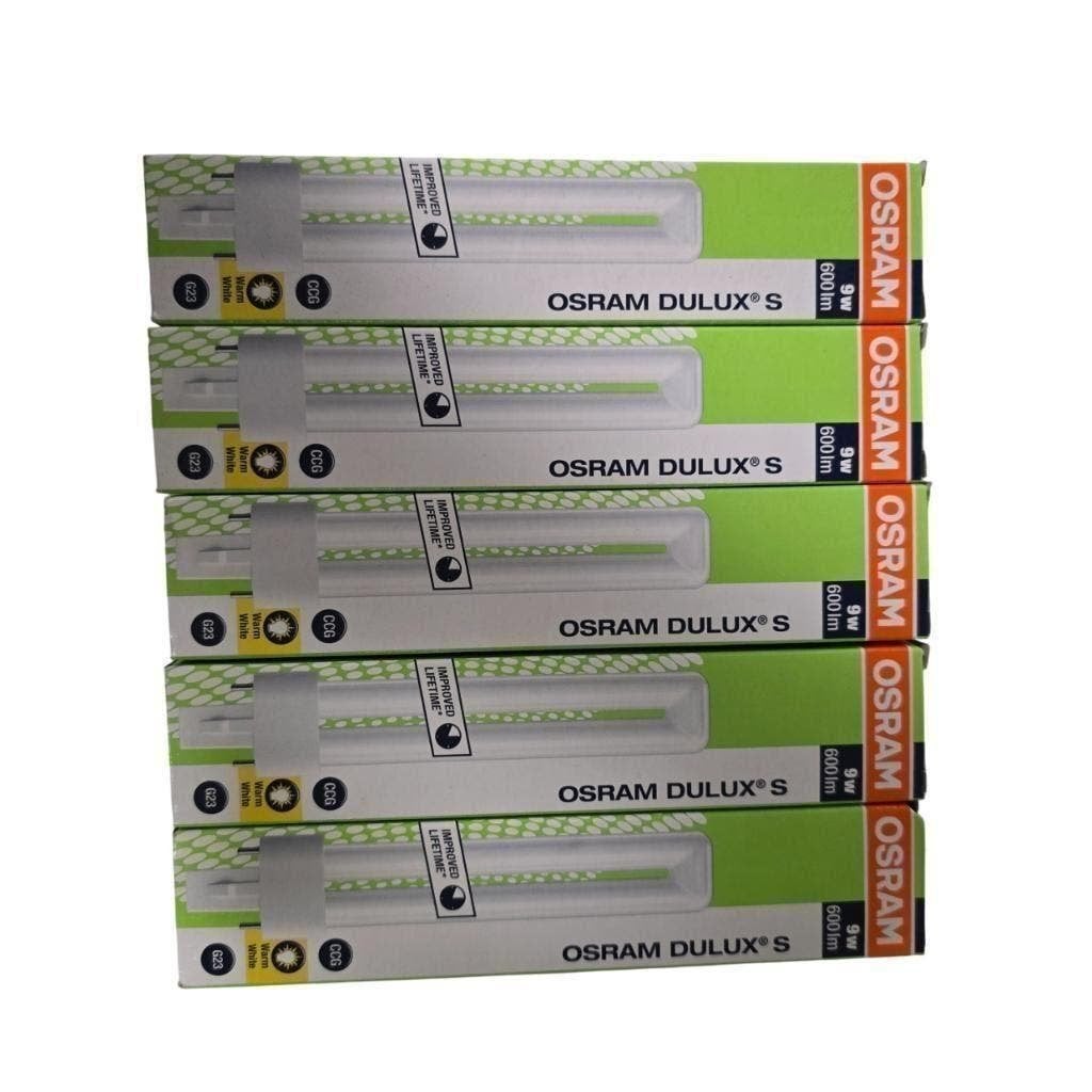 Osram Dulux S Spaarlamp - warm wit - 9W (5 stuks), Ophalen of Verzenden, Nieuw, E27 (groot), Led-lamp