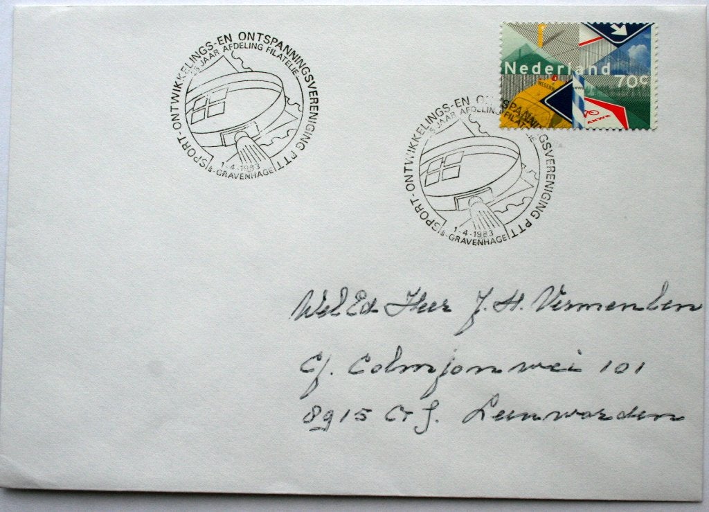 Personeelsvereniging van de PTT met eigen stempel, Ophalen of Verzenden