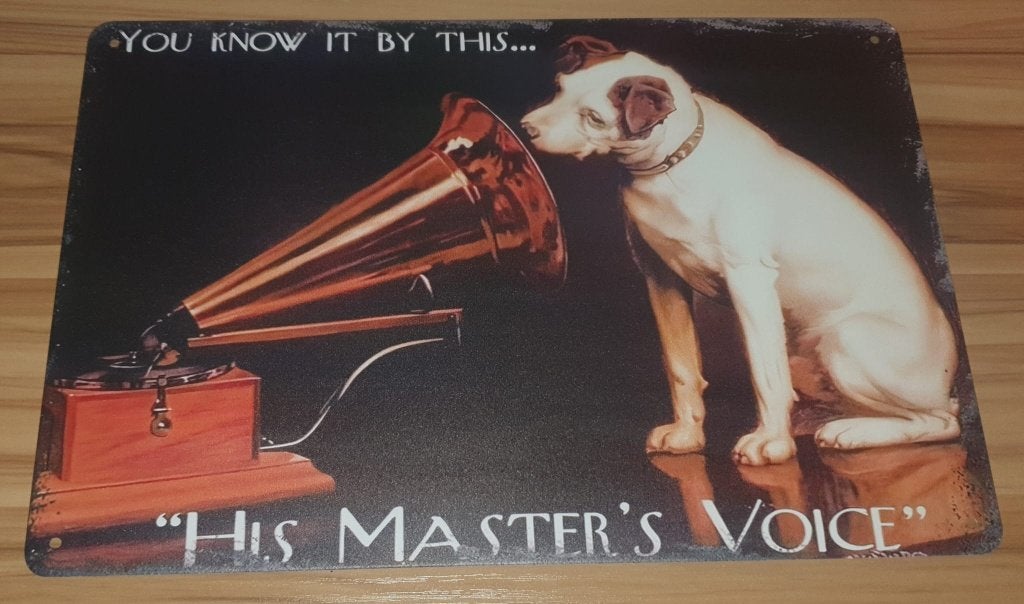 Wandbord His Master's Voice, Ophalen of Verzenden, Nieuw, Reclamebord