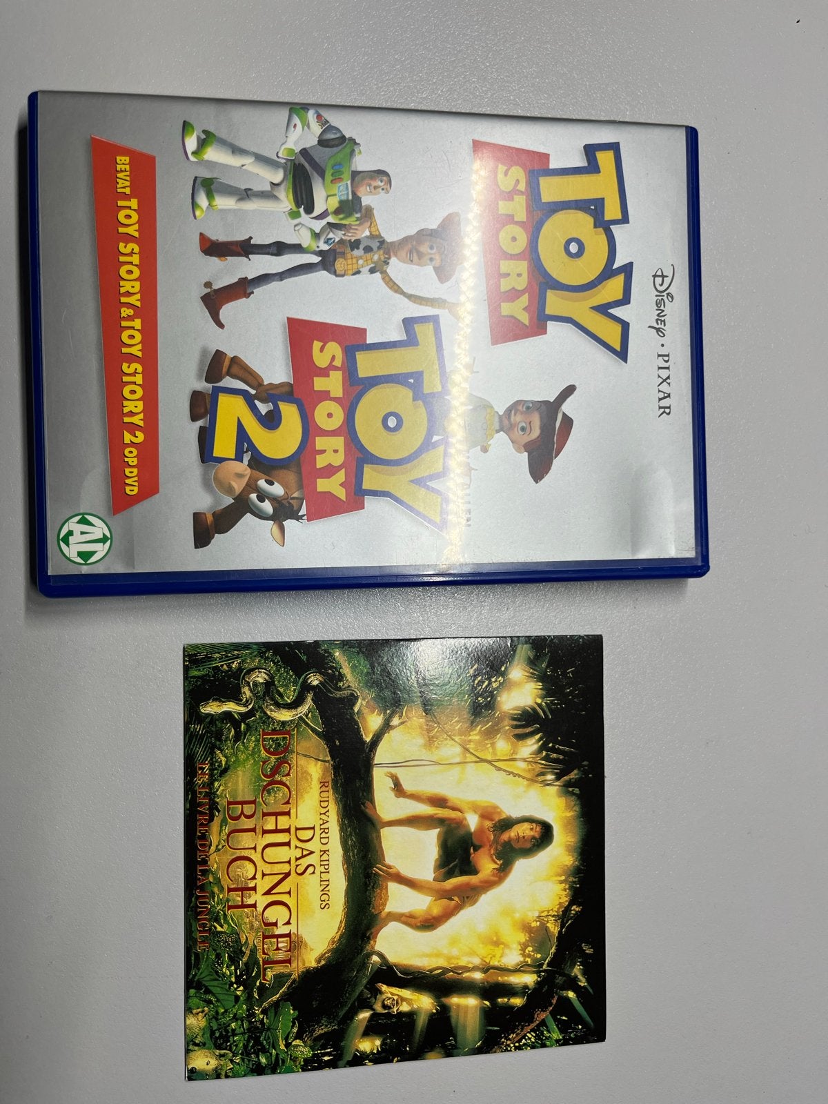 Toy Story 1 & 2 DVD + Das Dschungelbuch (Rudyard Kipling), Animatie, Alle leeftijden, Nederlands, Ophalen of Verzenden