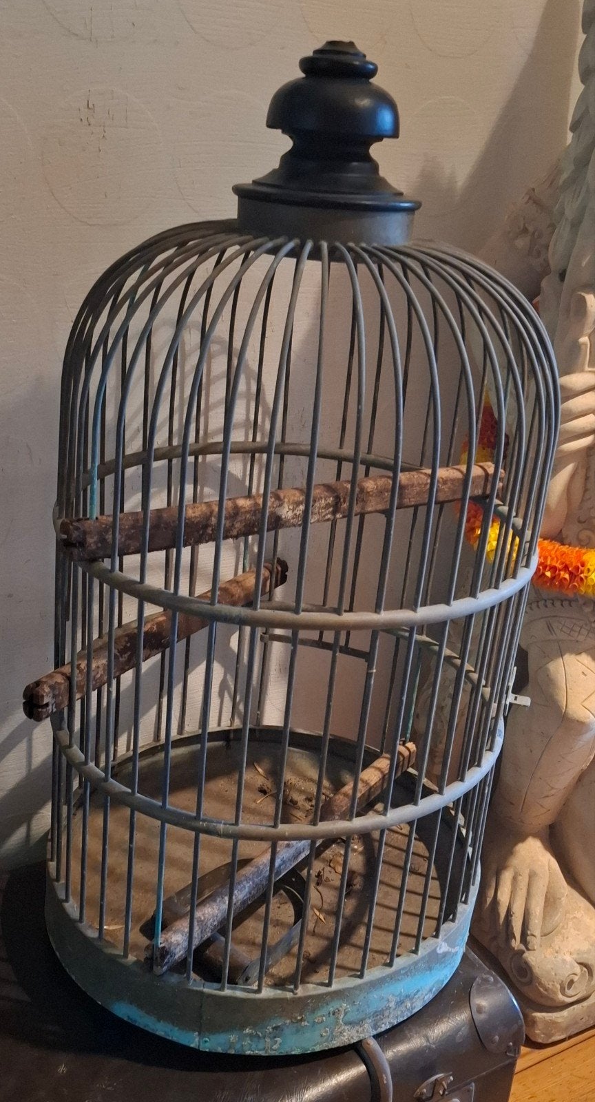grote koperen vogelkooi, Ophalen, Metaal, Vogelkooi