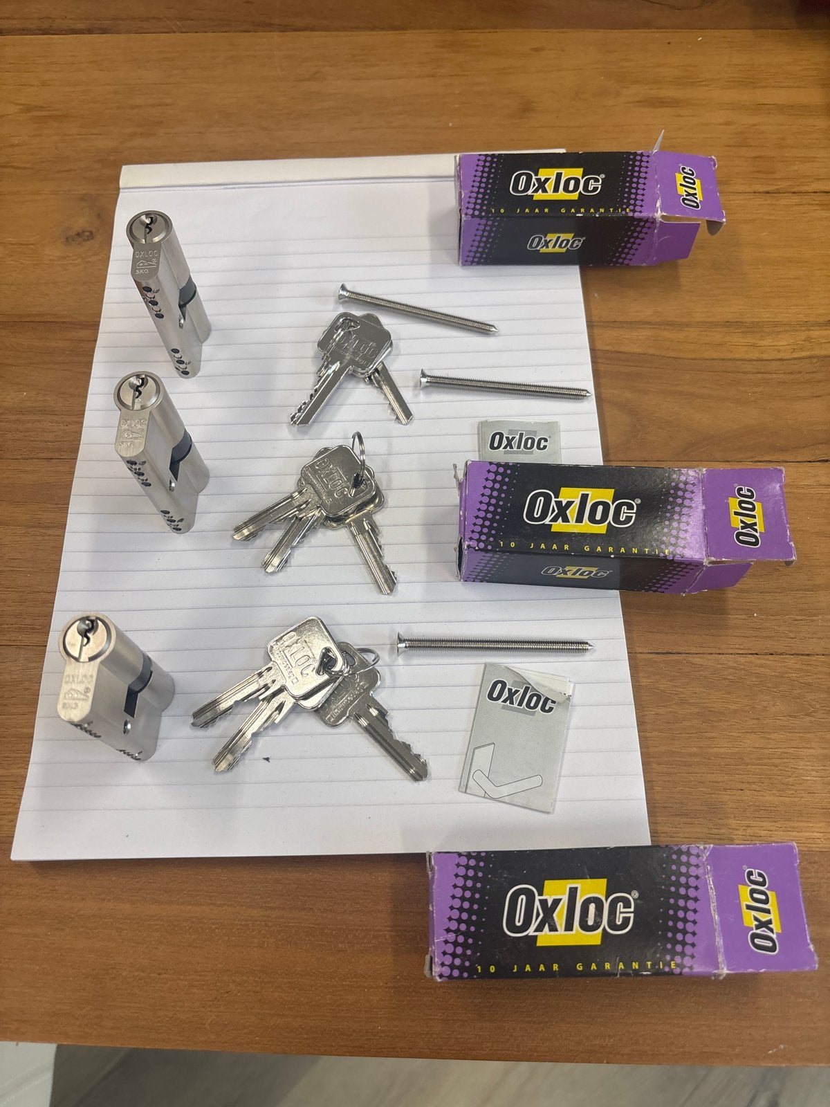 Oxloc Cilindersloten met Sleutels - Nieuw in Doos, Doe-het-zelf en Verbouw, Ophalen of Verzenden, Nieuw, Overige materialen, Slot