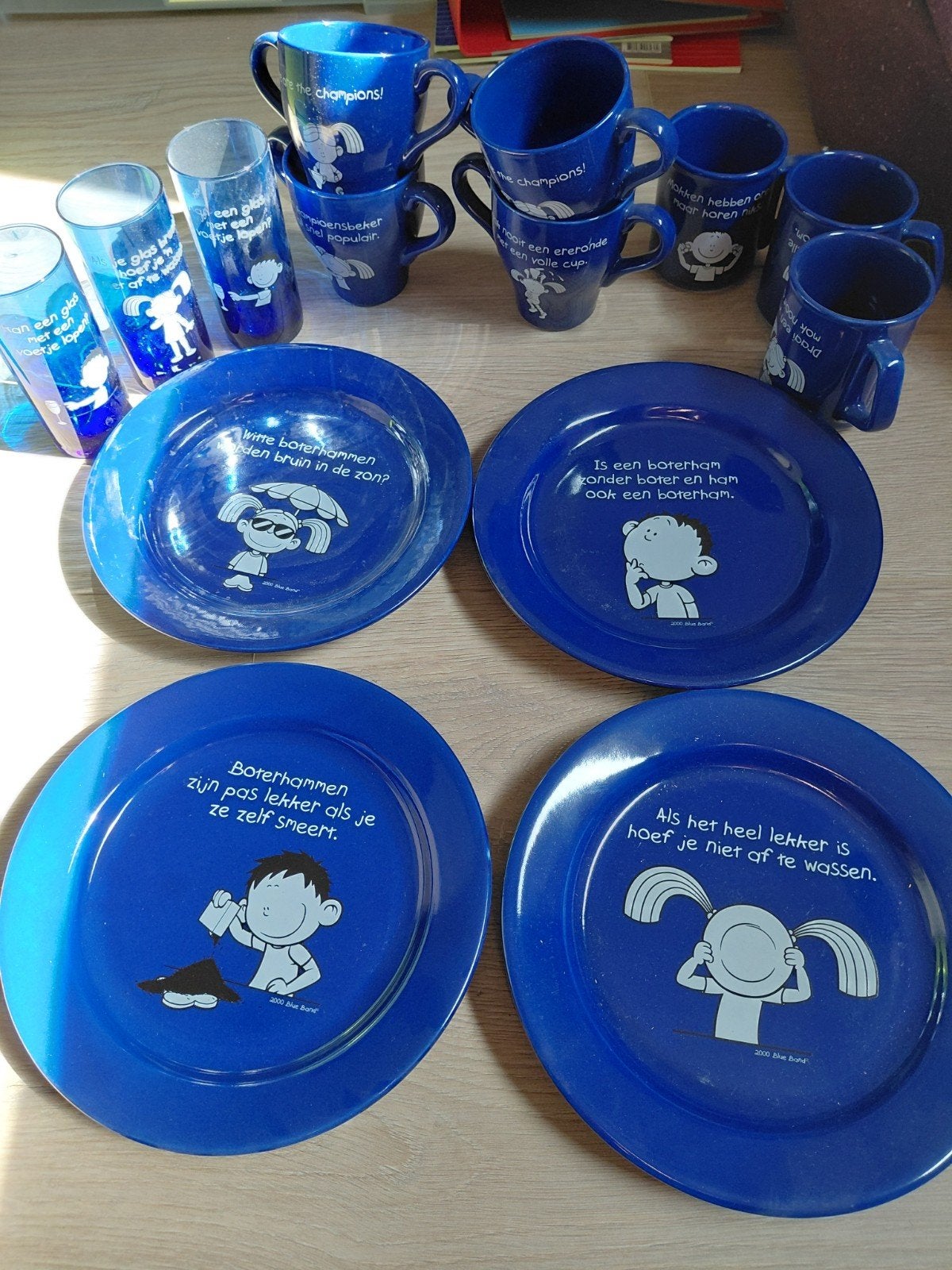 bleu band servies, Ophalen, Overige materialen, Zo goed als nieuw, Bord(en)
