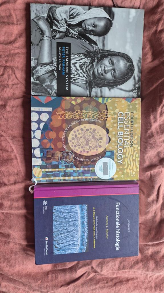 Medische studieboeken: Immunologie, Celbiologie, Histologie, Ophalen, Beta, Gelezen, WO