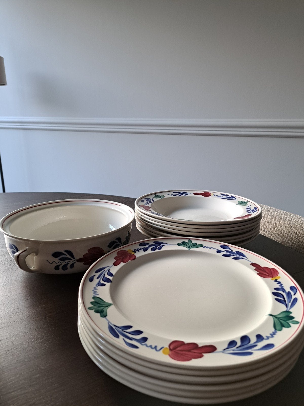 Vintage Boerenbont Servies - Handgeschilderd, Ophalen of Verzenden