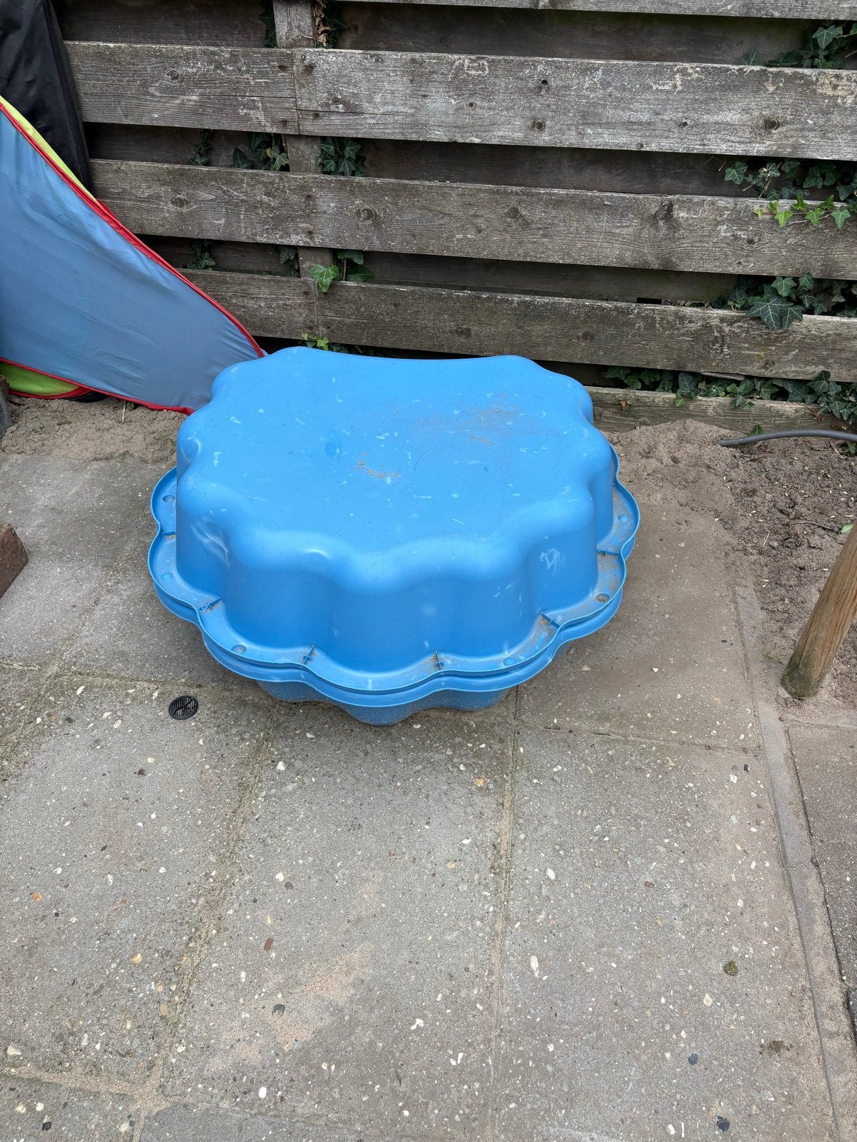 Blauwe schelp zandbak voor kinderen, Ophalen of Verzenden, Gebruikt