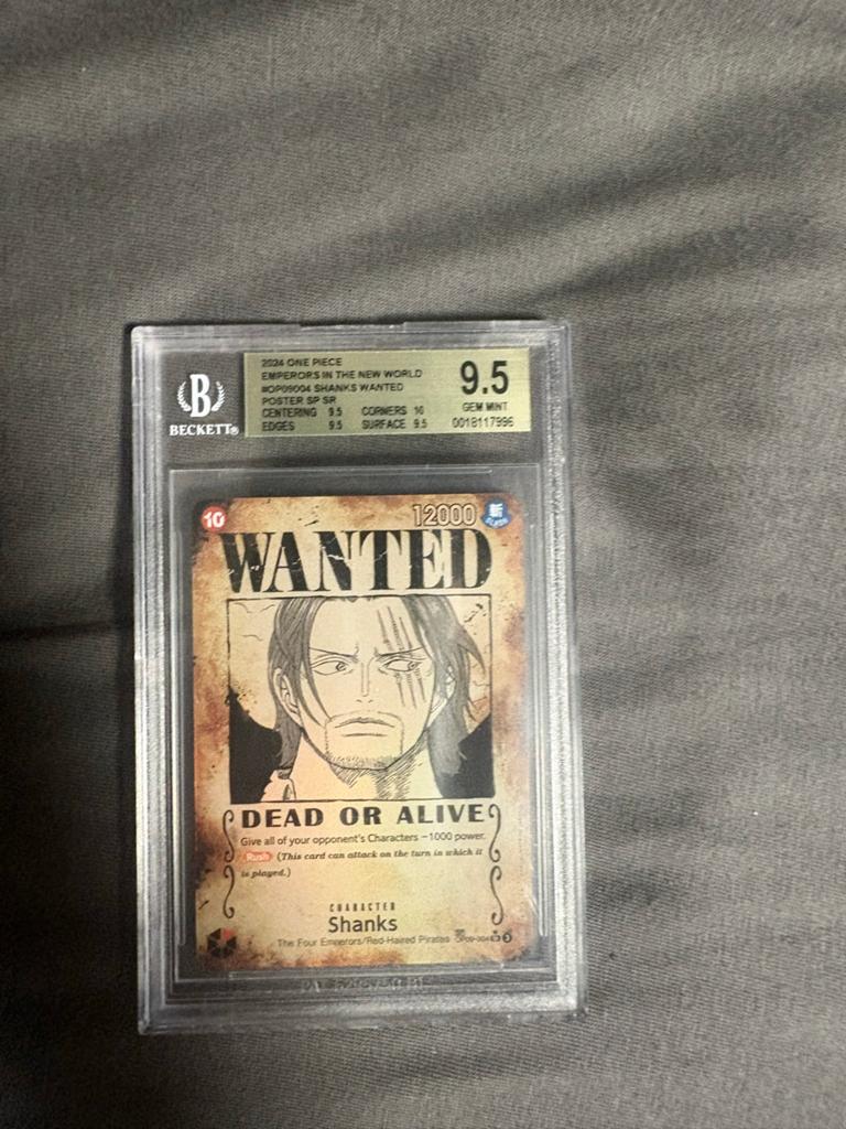 OP09-004 Shanks Wanted Poster, Ophalen of Verzenden, Zo goed als nieuw, Losse kaart