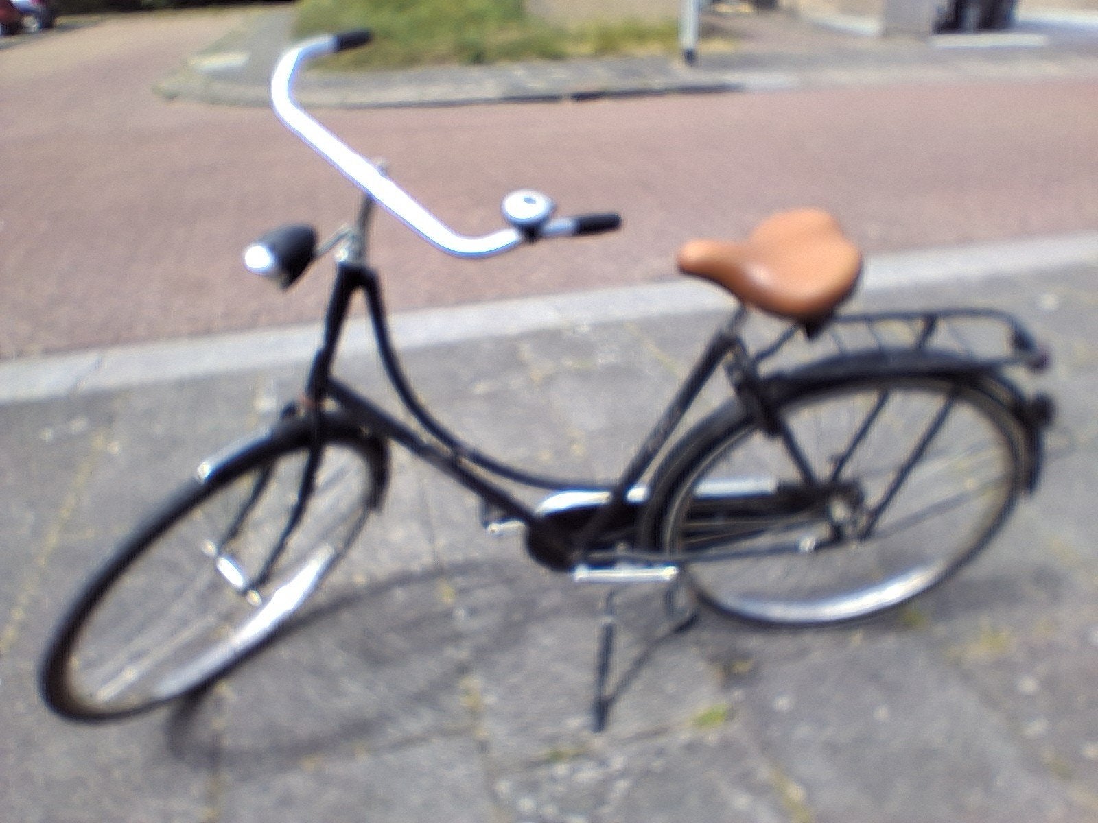 Damesfiets - Zwart, klassiek model, Terugtraprem, Ophalen, Overige merken, 53 tot 56 cm