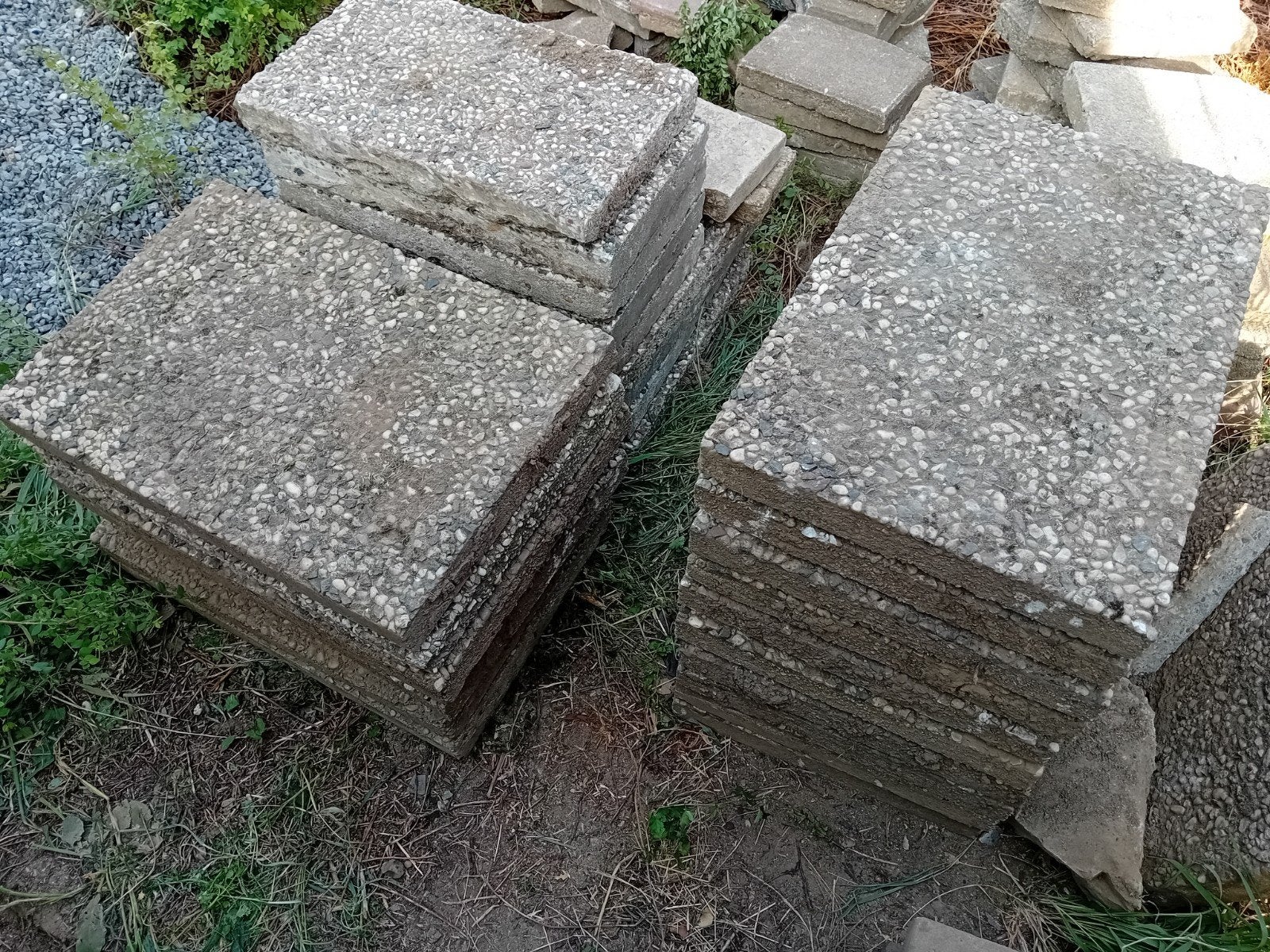 Grindtegels 40x60, Tuin en Terras, Tegels en Klinkers, Ophalen, Gebruikt, Beton, Terrastegels