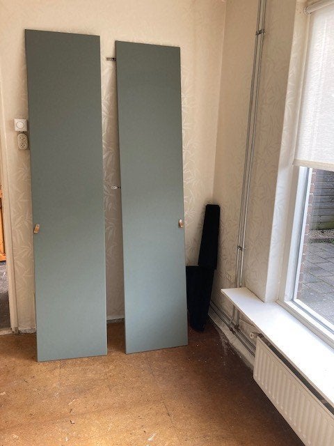 Ikea Pax kledingkast (alleen ombouw met deuren), Huis en Inrichting, Ophalen, Gebruikt, 200 cm of meer, Strak.
