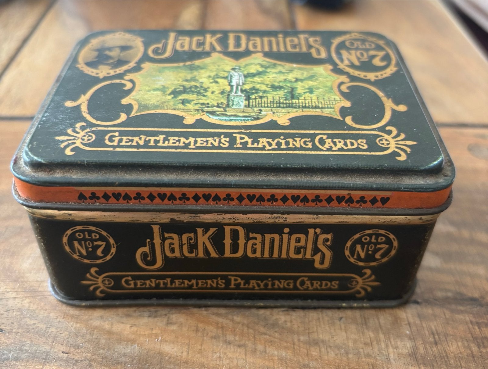 Vintage Jack Daniel's Gentlemen's Playing Cards blik, Verzamelen, Blikken, Ophalen, Gebruikt, Overige, Overige merken
