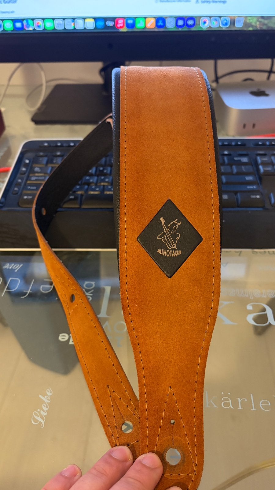 Minοtaur Suede Guitar Strap, Ophalen of Verzenden, Zo goed als nieuw